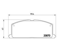 Brake Pads Set Front P83011 Brembo 45022659317 AY040TY012 AY040TY031 D1060N4427