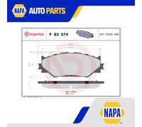 Brake Pads Set Front P83074 Brembo 0446553020 0446553040 23983 D11788294 Quality