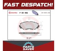 Brake Pads Set Front P83082 Brembo 0446502220 0446502240 0446502310 0446502400
