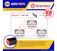 Brake Pads Set Front P83102 Brembo 0446504090 044650K280 044650K360 044650K370