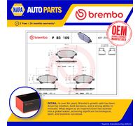 Brake Pads Set Front P83109 Brembo 0446502170 0446502190 0446502280 044650F010