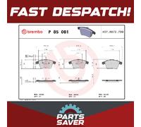 Brake Pads Set Front P85081 Brembo 7H0698151 7H0698151F 23747 23749 Quality New
