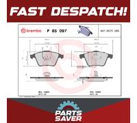 Brake Pads Set Front P85097 Brembo 480698157R 4F0698151B 4F0698151D 4F0698151K