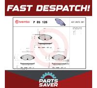 Brake Pads Set Front P85126 Brembo 5Q0698151 5Q0698151A 5Q0698151AA 5Q0698151B