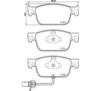 Brake Pads Set Front P85153X Brembo 8W0698151AA 8W0698151AB 8W0698151AF 22384