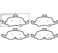 Brake Pads Set Front P85160X Brembo 8S0698151 8S0698151A 8S0698151B 8S0698151G