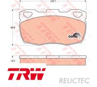 Brake Pads Set Land Rover:DEFENDER,90/110 STC5574 RTC5574 STC2952 RTC5574
