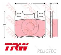 Brake Pads Set MB:W124,W201,W202,C124,W126,S124,S202,190,E,C,S,KOMBI 0024200120