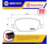 Brake Pads Set P23089 Brembo 71772223 77363580 77363819 77362273 9949203 23760