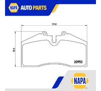 Brake Pads Set P65005 Brembo 8A0615115F 8A0698151D 8A0698151E 8A0698151F 20953