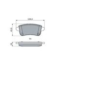 Brake Pads Set Rear 0986494978 Genuine Bosch 440608061R