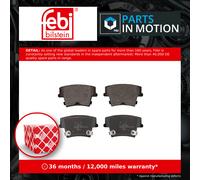 Brake pads Rear Axle 116109 FEBI BILSTEIN for CHRYSLER LANCIA