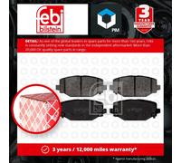 Brake Pads Set fits LANCIA VOYAGER 404 2.8D Rear 11 to 14 ENS K68144209AA Febi