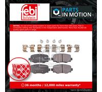 febi bilstein Brake Pad Set 116368 with fastening material, 1 unit