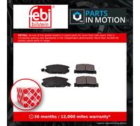 Brake Pads Set Rear 116383 Febi 04466YZZC3 0446617010 0446617030 0446617020 New