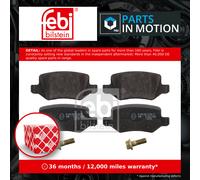 Brake Pads Set fits MERCEDES VANEO 414 1.6 Rear 02 to 05 M166.961 A1684200420