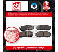Brake Pads Set Rear 16631 Febi 1605123 4817791 4819239 04819239 095459513 20009