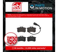 Brake Pads Set fits VW POLO 9N, Mk4 1.4 Rear 01 to 12 JZW698451F 6Q0698451 Febi