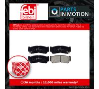 Brake pads Rear Axle 16668 FEBI BILSTEIN for HYUNDAI SANTA FÉ II H-1 Van
