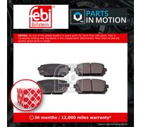 Brake Pads Set Rear 16817 Febi 583021DE00 583021DA00 583021DA01 24491 D12968413