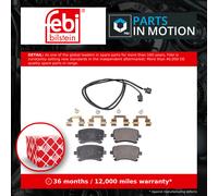 FEBI BILSTEIN Brake Pad Set 16826 - Rear Axle - fits VW Phaeton (3D0698451/3D0698451A)