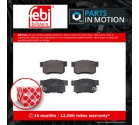 Brake pads Rear Axle 16873 FEBI BILSTEIN for SUZUKI FIAT ROVER HONDA MG