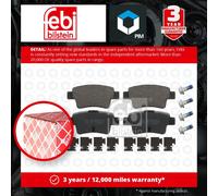 FEBI BILSTEIN Brake pad set Rear Axle 16880 Brake pads,Brake pad set, disc brake OPEL,FIAT,ABARTH,Corsa D Schrägheck (S07),COMBO Kasten/Kombi