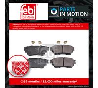 febi bilstein Brake Pad Set 16979 with fastening material, 1 unit