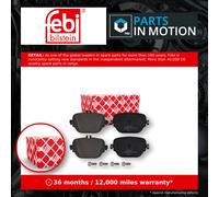 FEBI 176867 BRAKE PAD SET DISC BRAKE Rear
