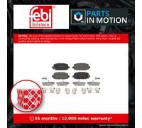 Brake Pads Set Rear 184237 Febi K2AMV4597AB K68353597AA K68353597AB K68353597AC