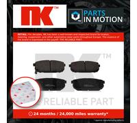 NK Brake Pad Set 223509 - Rear - Fits Kia Sorento