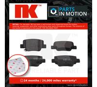 NK Rear Brake Pad Set for Toyota Verso D-CAT 150 2.2 April 2009 to April 2018