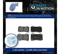 Blue Print Brake Pads Set fits Chevrolet Camaro 6.2 Rear 2009-on 25940439 New