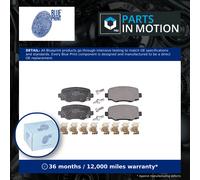 Blue Print Disc Brake Pad Set ADA104277 Rear - Fits Jeep Cherokee, 116mm with Caliper Screws