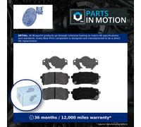 Blueprint Brake Pad Set Rear 110mm Length With Anti-Squeak Plate For Kia Sorento