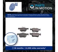 Blue Print Brake Pad Set ADF124210, with additional parts, Pack of 4