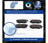 Brake Pads Set fits SUBARU TRIBECA B9 3.6 Rear 2007 on EZ36D Blue Print Quality