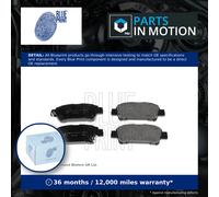 Brake Pads Set fits TOYOTA PREVIA ACR30 2.4 Rear 00 to 06 2AZ-FE Blue Print New
