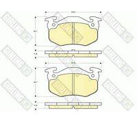 BRAKE PADS SET REAR FITS PEUGEOT 205 GIRLING 6113053