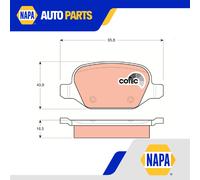 Brake pads GDB1396 TRW for ALFA ROMEO LANCIA FIAT