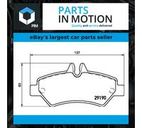 Brake Pads Set Rear MDB2802 Mintex 2E0698451 0044206920 A0044206920 29190 New