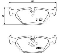 Brake Pads Set Rear P06013 Brembo 34211160340 34211160341 34211161455 20181 New
