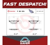 Brake Pads Set Rear P06025 Brembo 34211160533 34211164499 34211164501 21935 New
