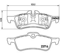 Brake Pads Set Rear P06032 Brembo 34216770252 34211503077 34212166621 24043 New