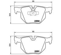 Brake Pads Set Rear P06039 Brembo 34121288895 34121288896 34212288895 23551 New