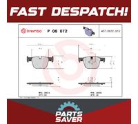 Brake Pads Set Rear P06072 Brembo 34206799813 34212468438 34216850570 25515 New