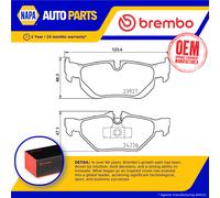 Brake Pads Set Rear P06105 Brembo 34212288892 24226 23927 D11717286 D12677286