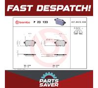 Brake Pads Set Rear P23133 Brembo 0000077365357 71770092 77365357 25157 25156