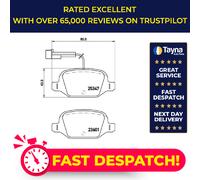Brake Pads Set Rear P23146 Brembo 77365754 77367241 0K2A33323ZB 23601 25347 New
