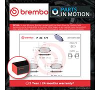 Brake Pads Set Rear P23177 Brembo 77369320 877369320 0000077367417 77367145 New